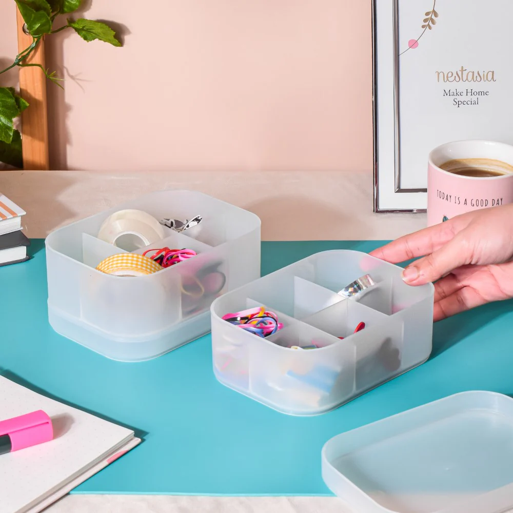 Multicompartment Storage Box Set Of 4 - Image 3