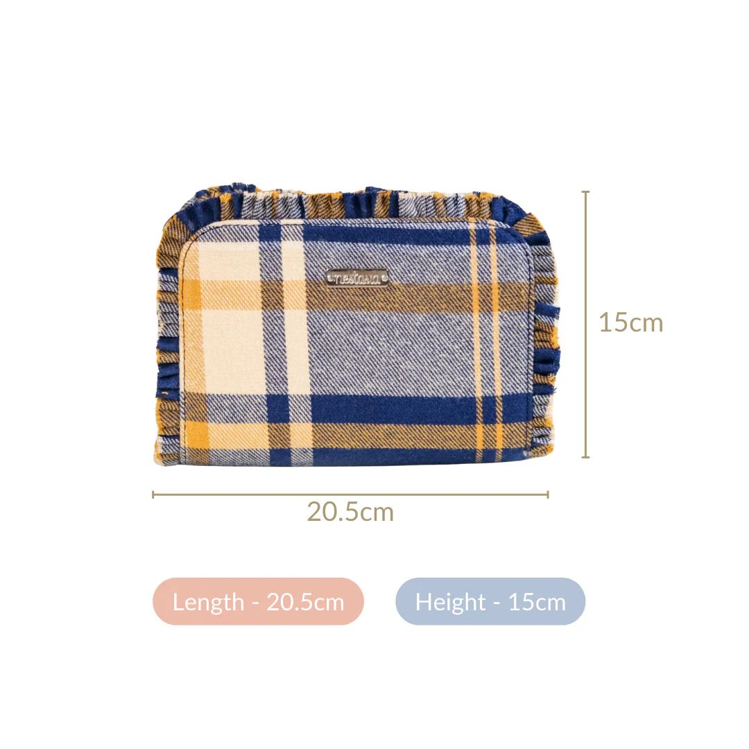 Multipurpose Cotton Frill Makeup Organizer Set Of 2 Blue - Image 5