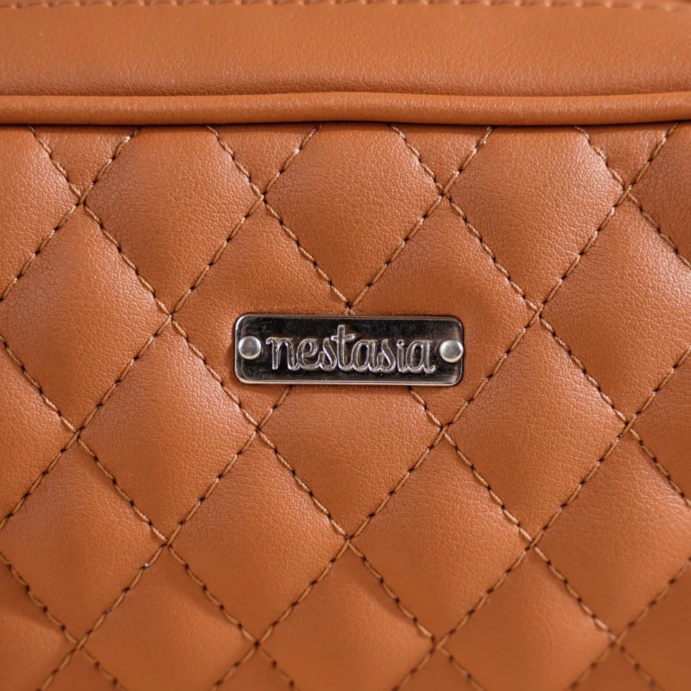 Multipurpose Quilted Vanity Pouch Brown - Image 8