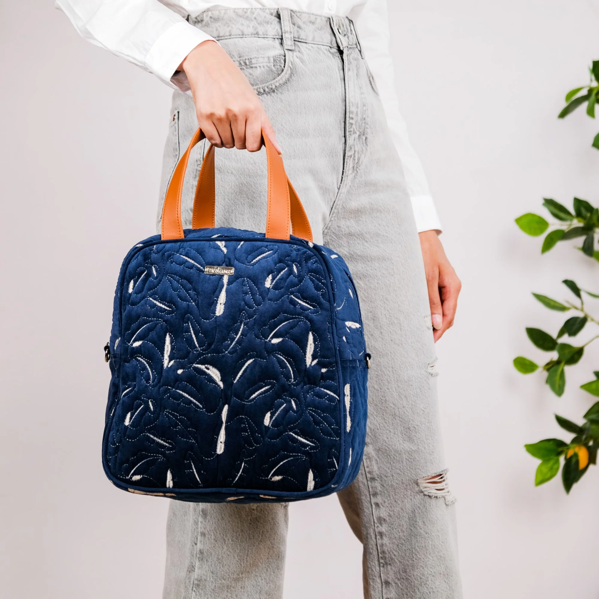 Multipurpose Tiffin Bag Navy Blue - Image 6