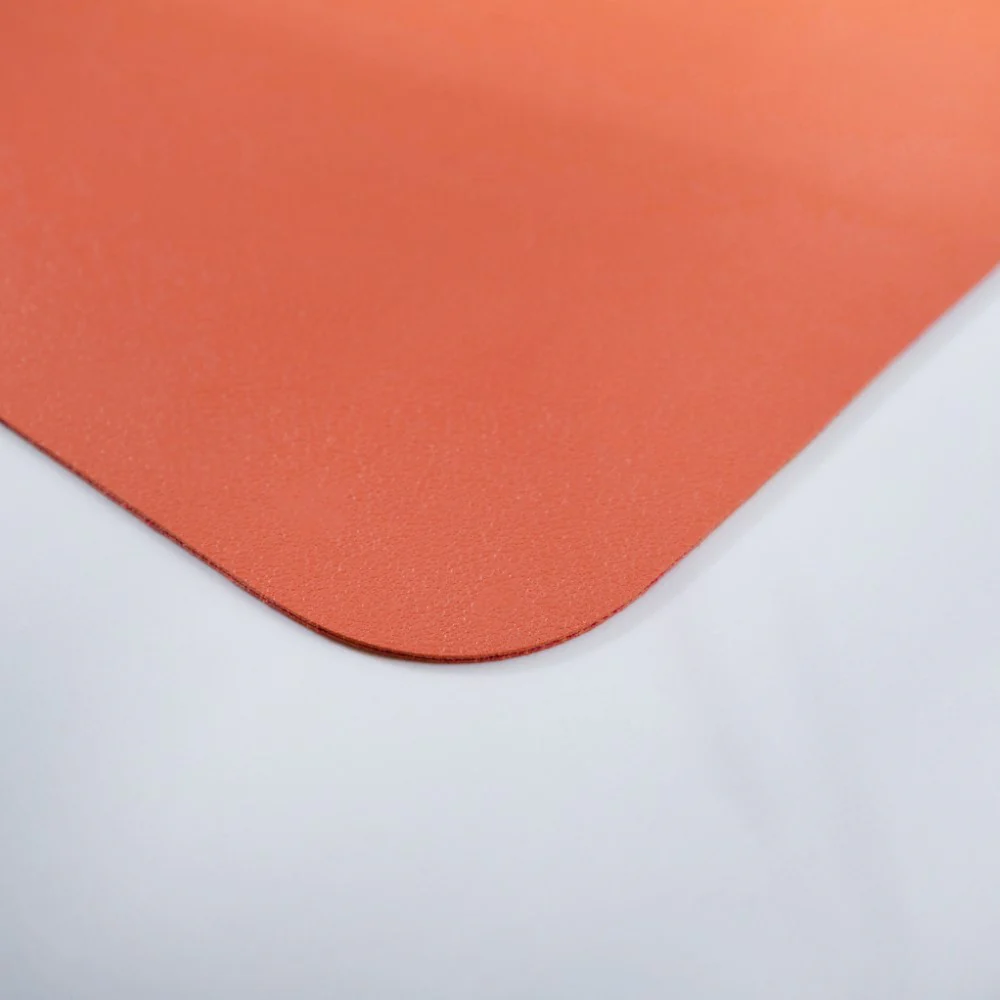 Multipurpose Vegan Leather Desk Mat Orange 31.5 Inch - Image 5