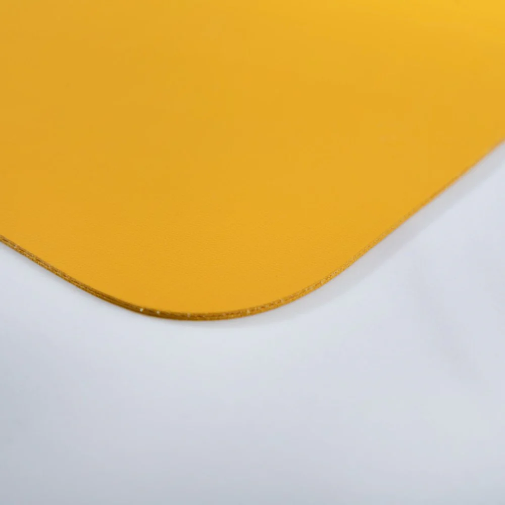 Multipurpose Vegan Leather Desk Mat Yellow 31.5 Inch - Image 5