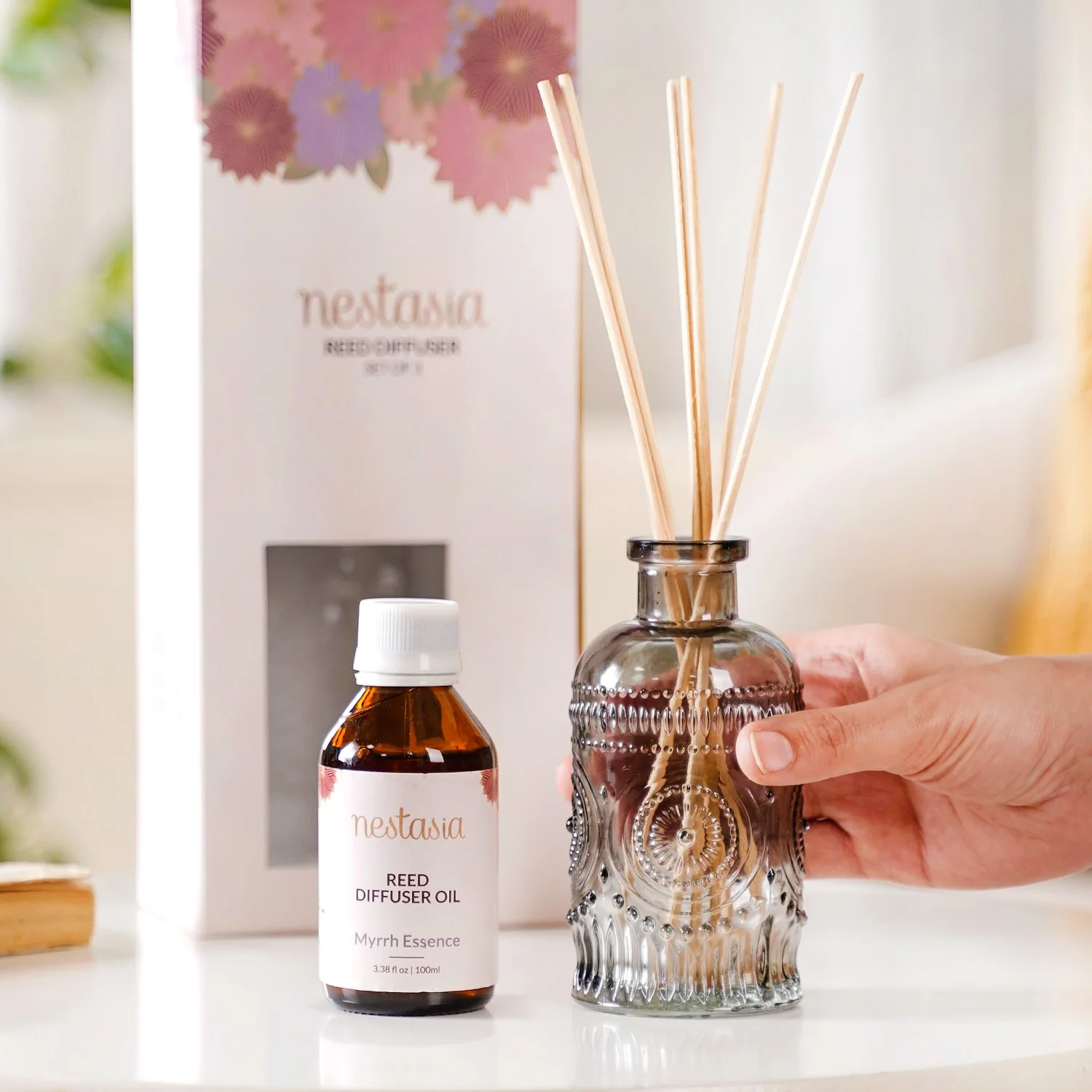 Myrrh Essence Reed Diffuser Set Of 3 - Image 3