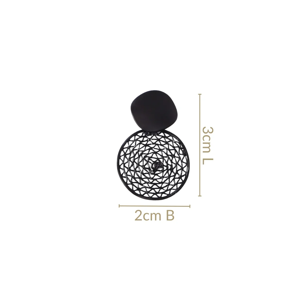 Mystical Mesh Black Drop Earrings - Image 3
