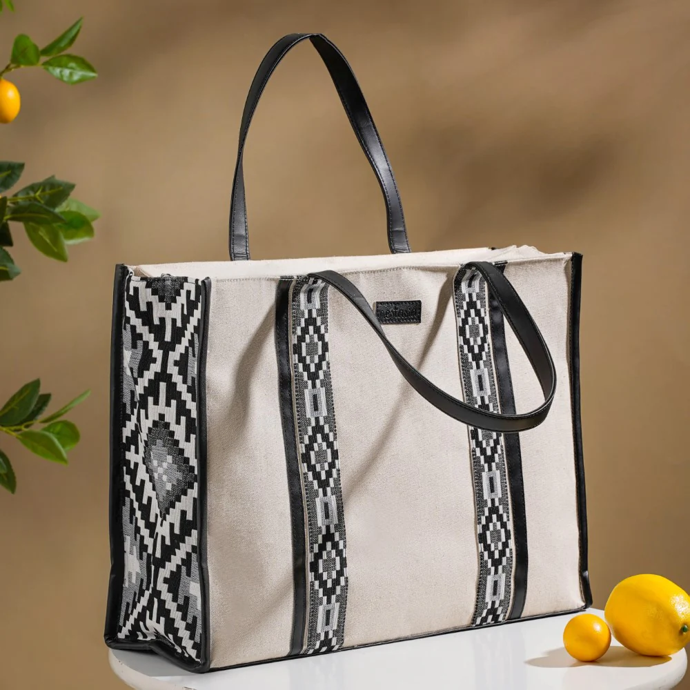 Nahua Canvas Magazine Tote Bag Large 17 X 12 Inch - Image 10