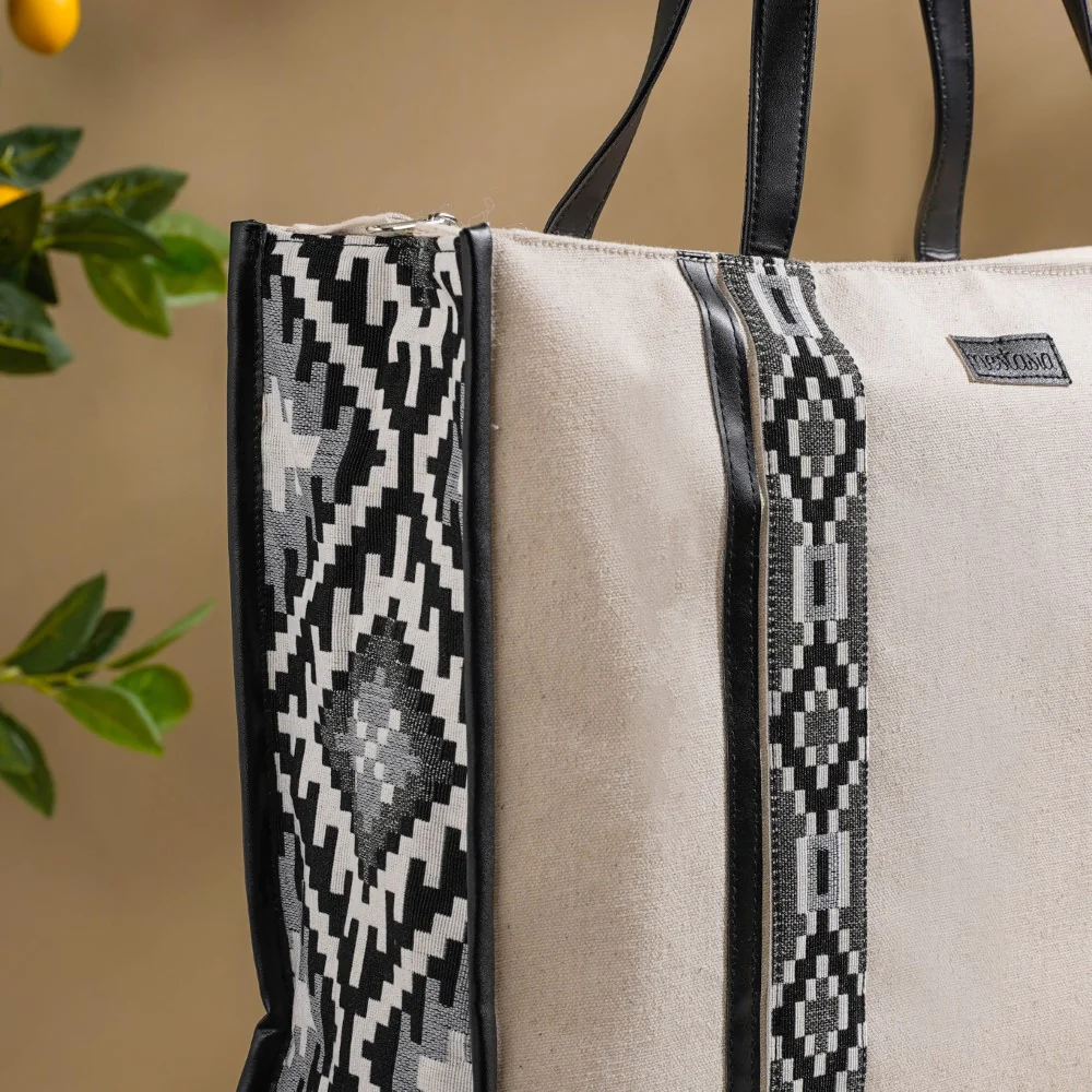Nahua Canvas Magazine Tote Bag Large 17 X 12 Inch - Image 6