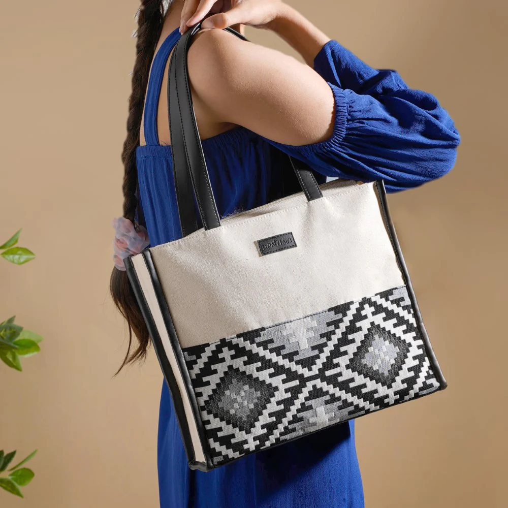 Nahua Canvas Magazine Tote Bag Set Of 2 - Image 3