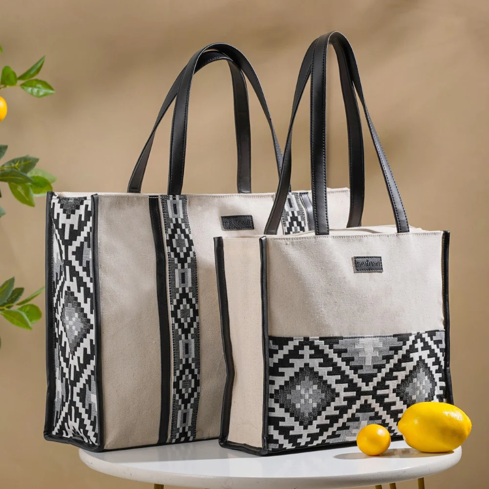 Nahua Canvas Magazine Tote Bag Small 12 x 10 Inch - Image 19