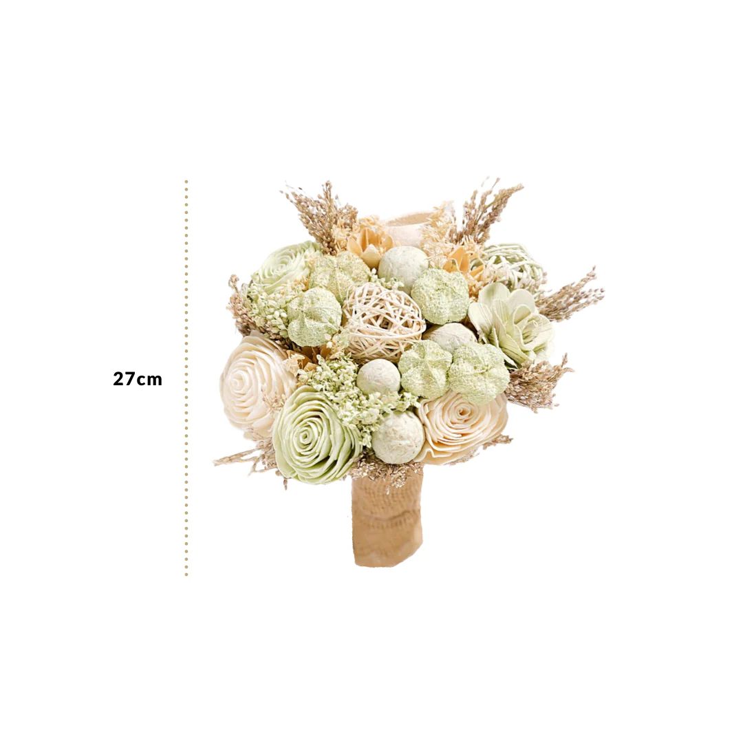 Natural Dried Floral Bouquet Green - Image 6