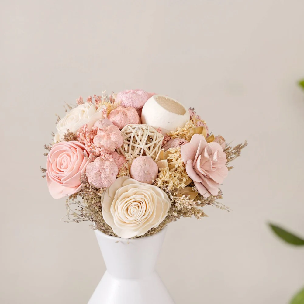 Natural Dried Flower Bouquet Pink - Image 2