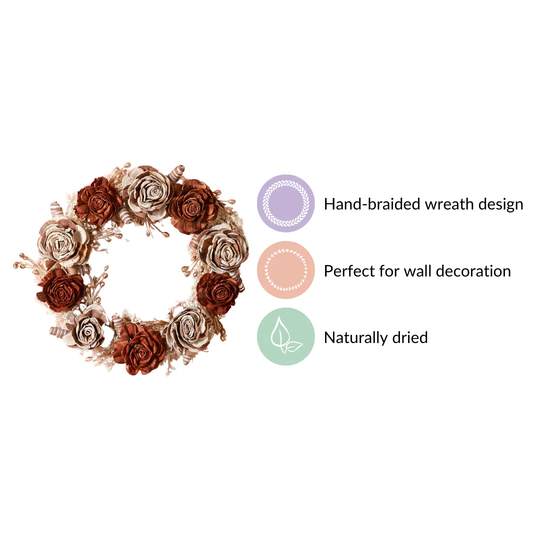Natural Eco Flower Wreath Garland - Image 3