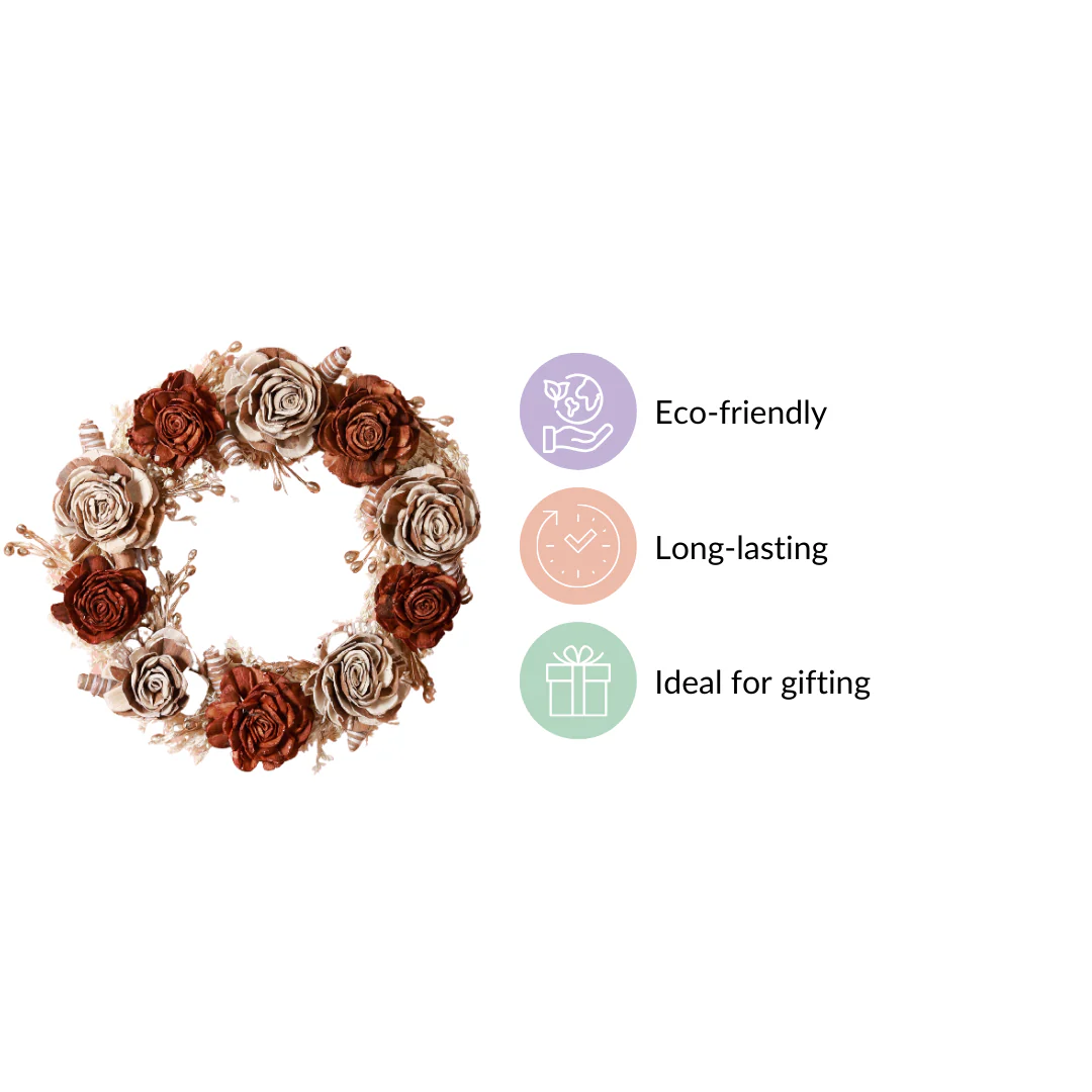Natural Eco Flower Wreath Garland - Image 4