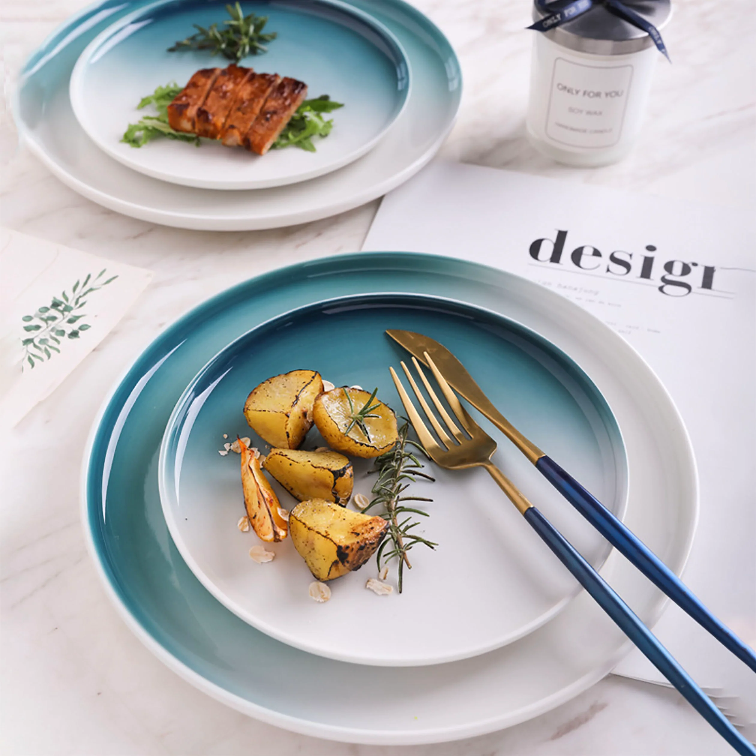 Navy Blue Dinner Plate - Image 2