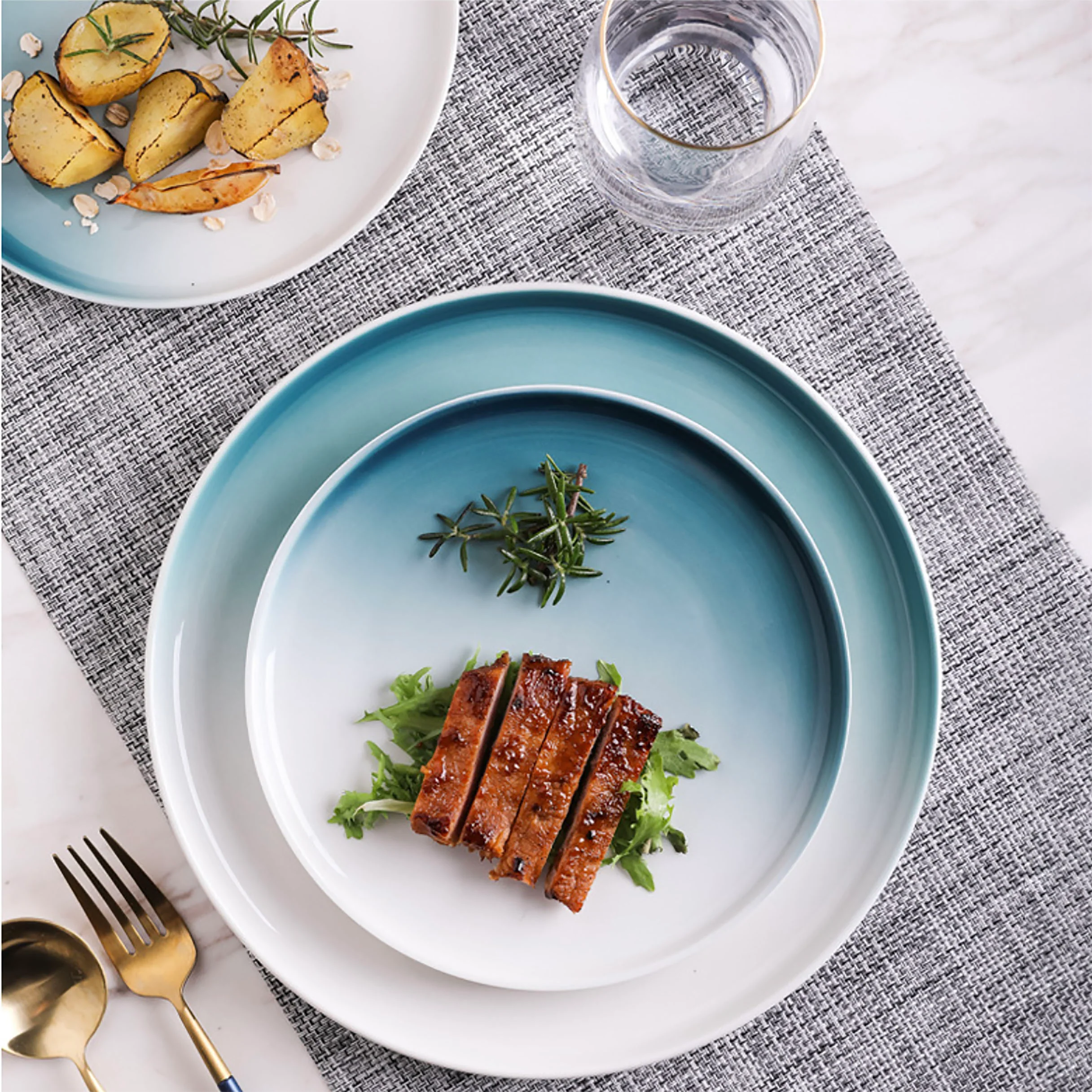 Navy Blue Dinner Plate - Image 6