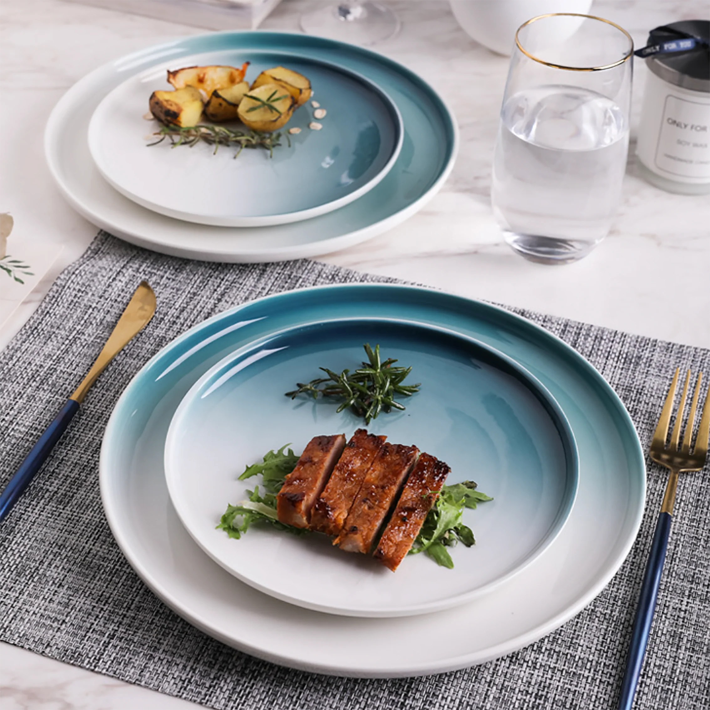 Navy Blue Dinner Plate - Image 8