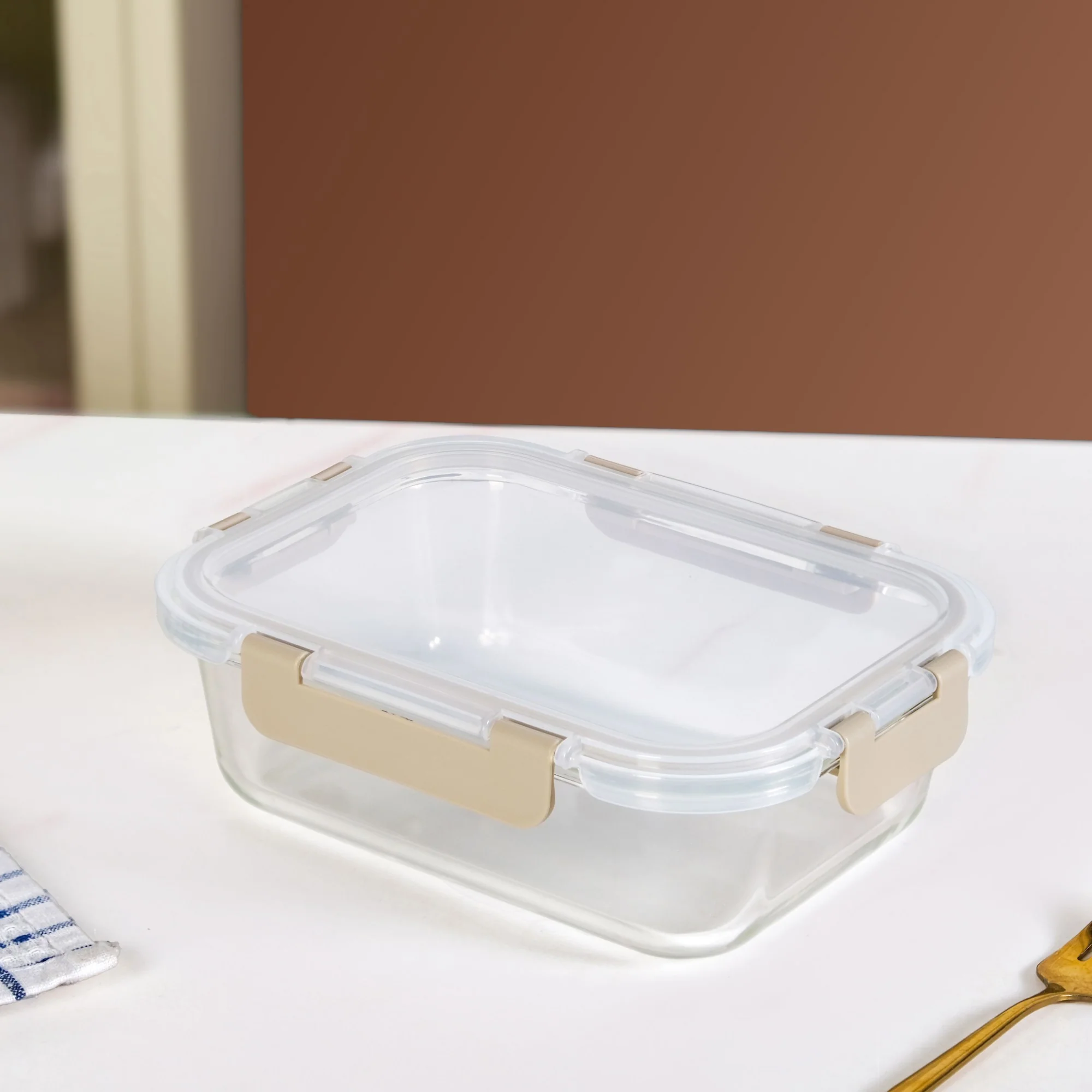 Nestro Lunch Box For Office Set Of 3 Beige S 370ml M 600ml L 100ml - Image 10
