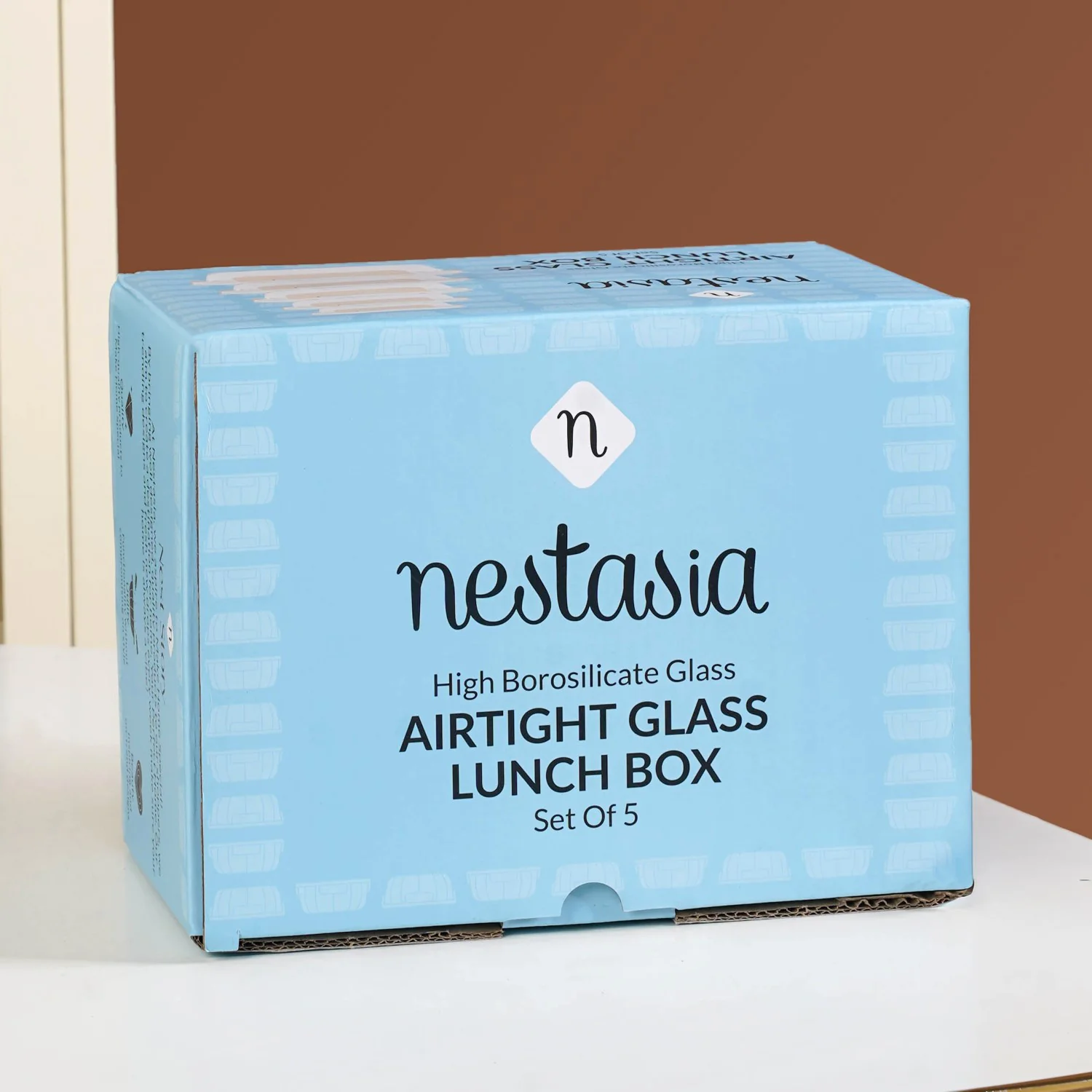 Nestro Leakproof Food Storage Box Set Of 5 Beige XS 185ml S 370ml M 600ml L 1000ml XL 1500ml - Image 11