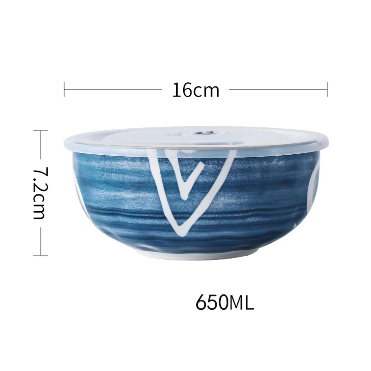 Nitori Swirl Ceramic Serving Bowl 650ml - Image 9