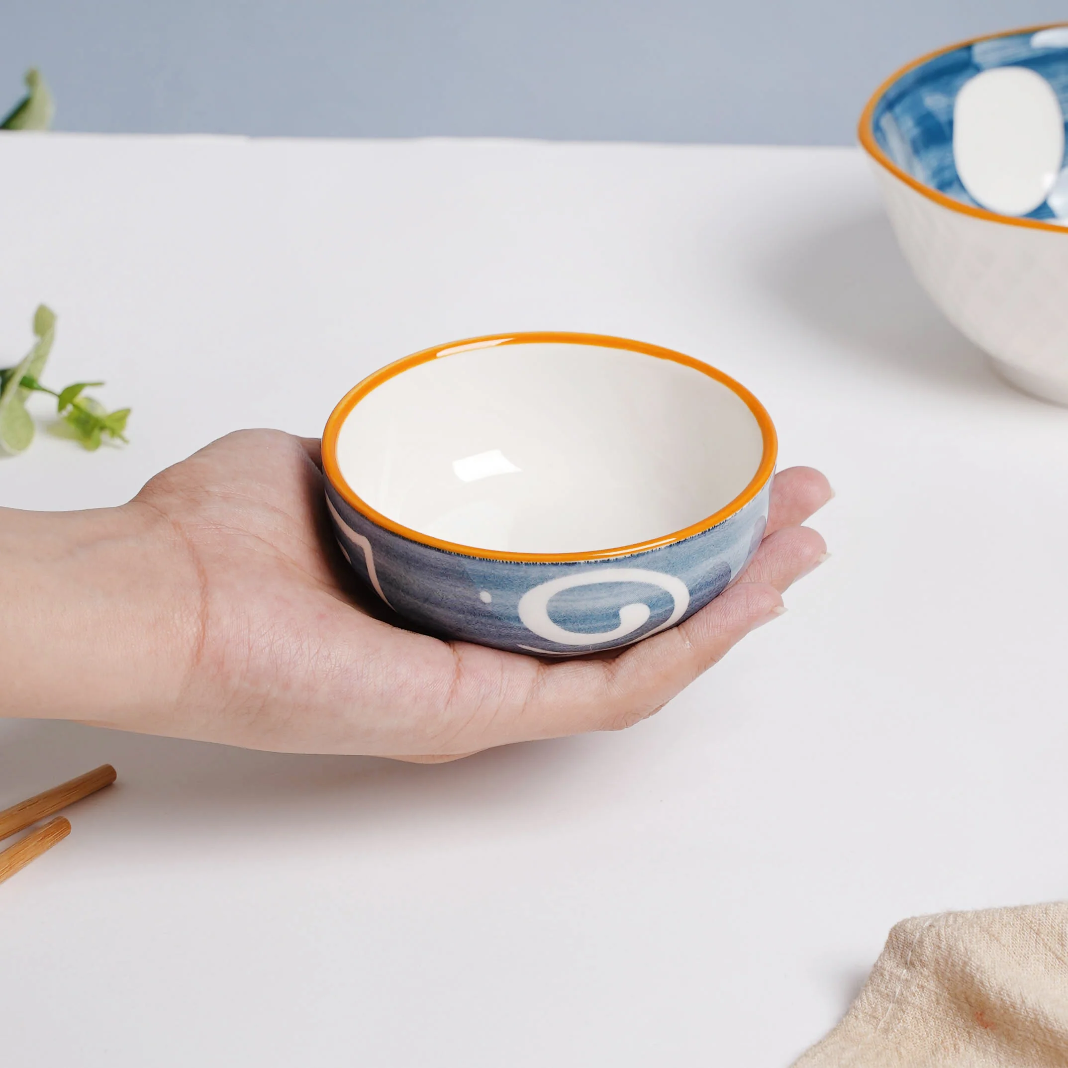 Nitori Swirl Ceramic Dip Bowl - Image 3