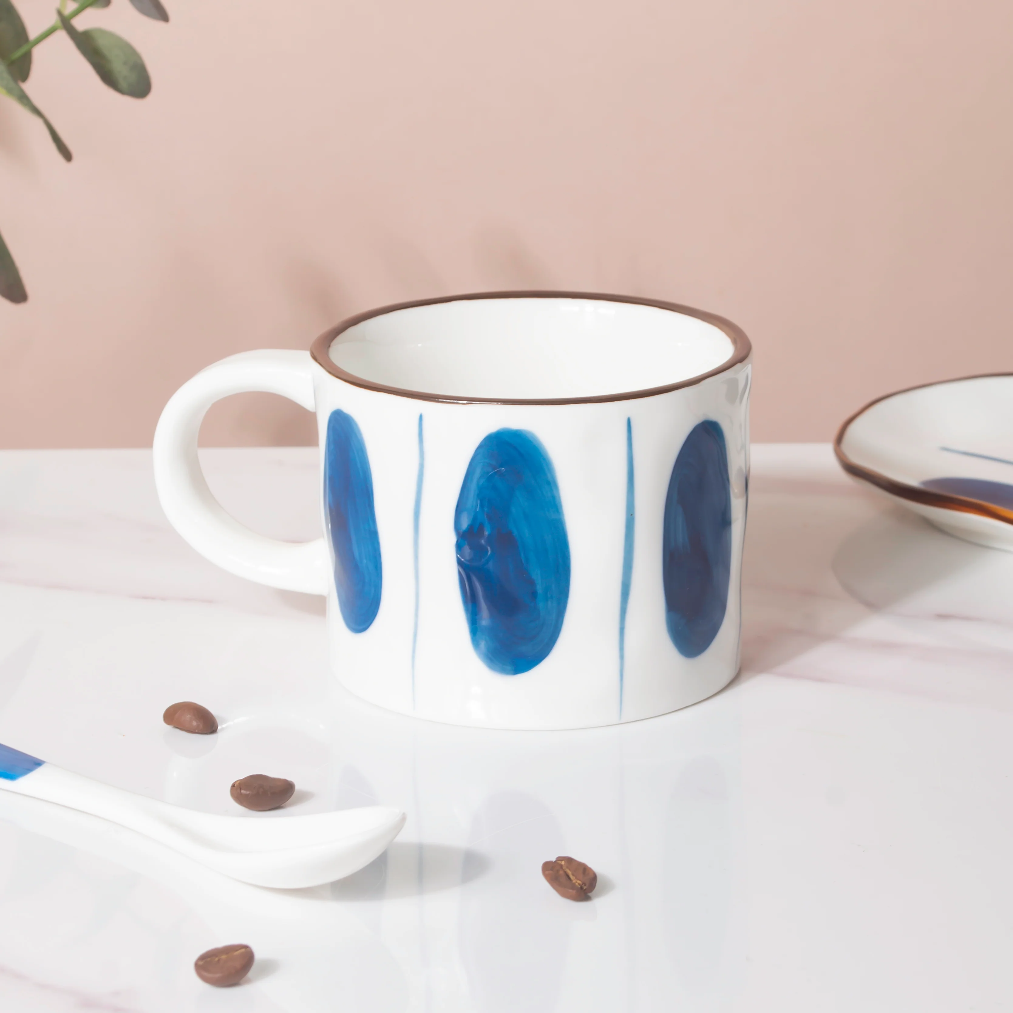 Nitori Teacup And Tray Set With Spoon - Image 6