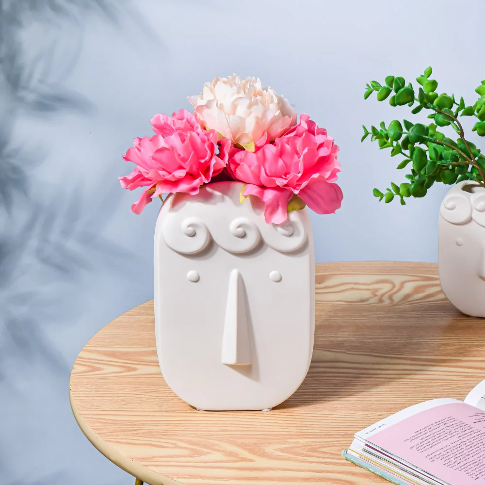 Nordic Ceramic Face Vase Large - Image 5