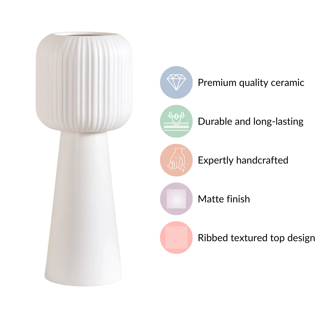 Nordic Decorative Floor Vase White - Image 6