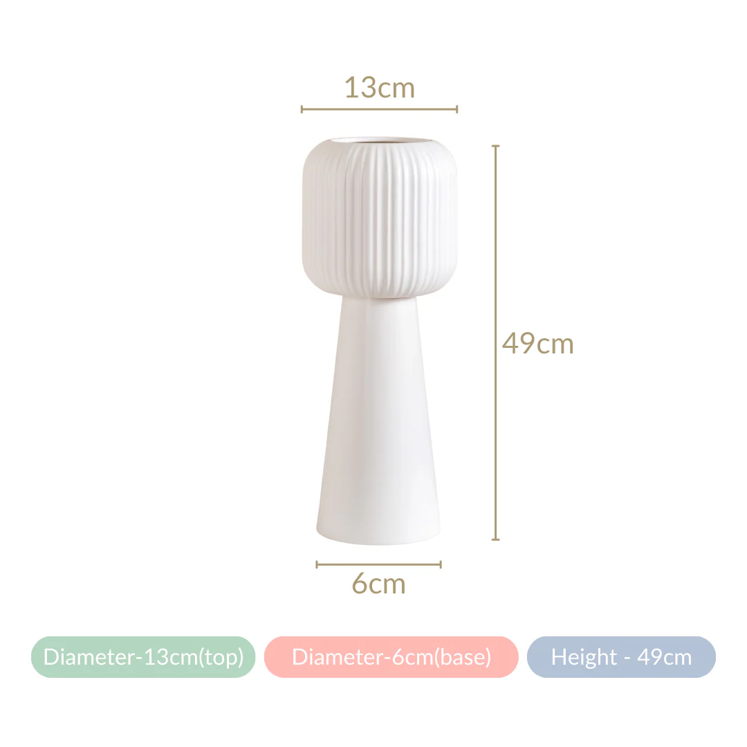 Nordic Decorative Floor Vase White - Image 8