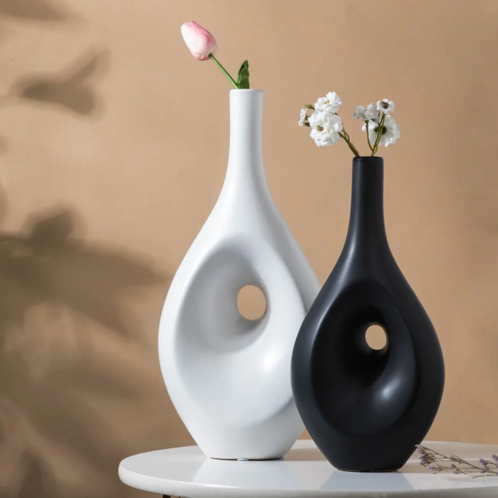Nordic Hollow Vase White - Image 8