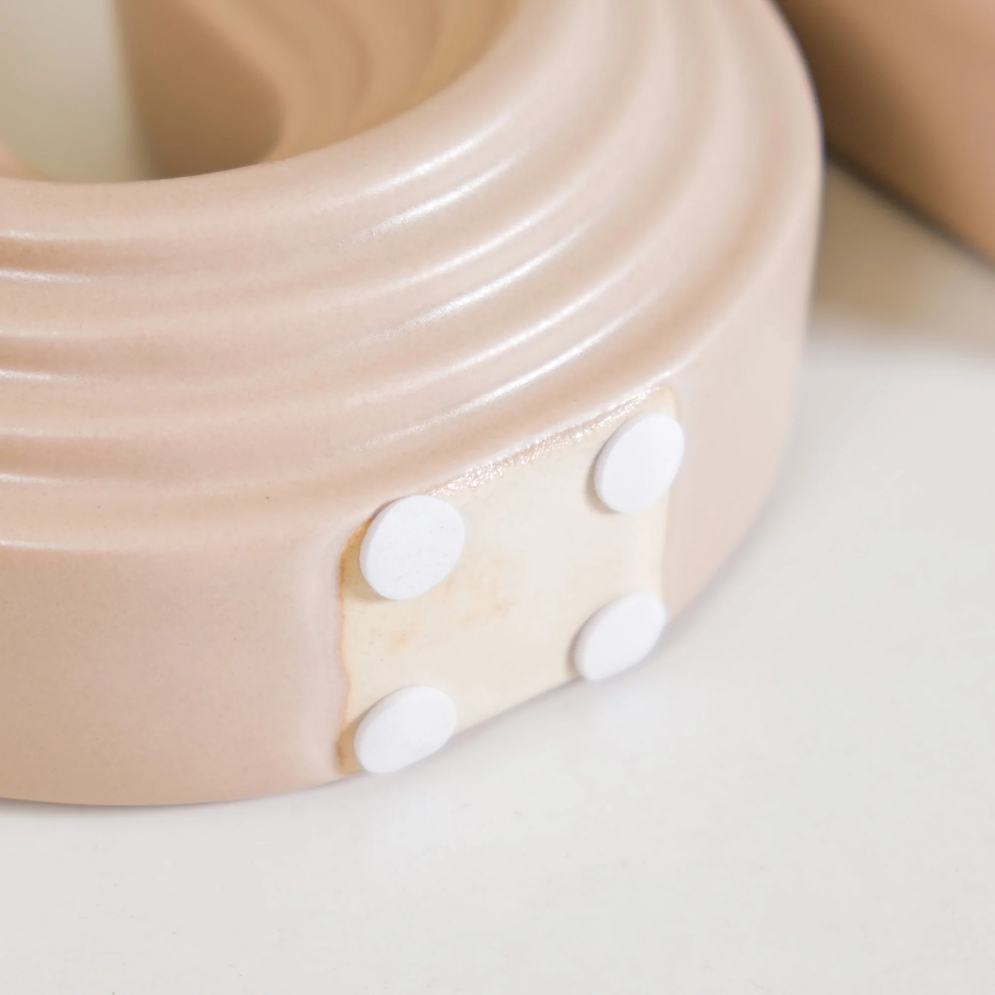 Nordic Wavy Ceramic Vase Beige - Image 13