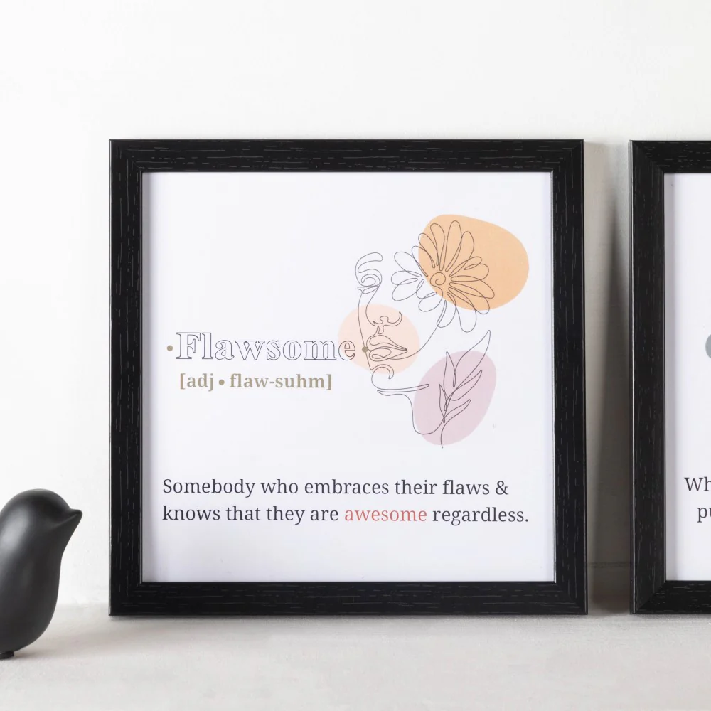 Notes To Self Framed Posters Set Of 4 9x9 Inch - Image 4