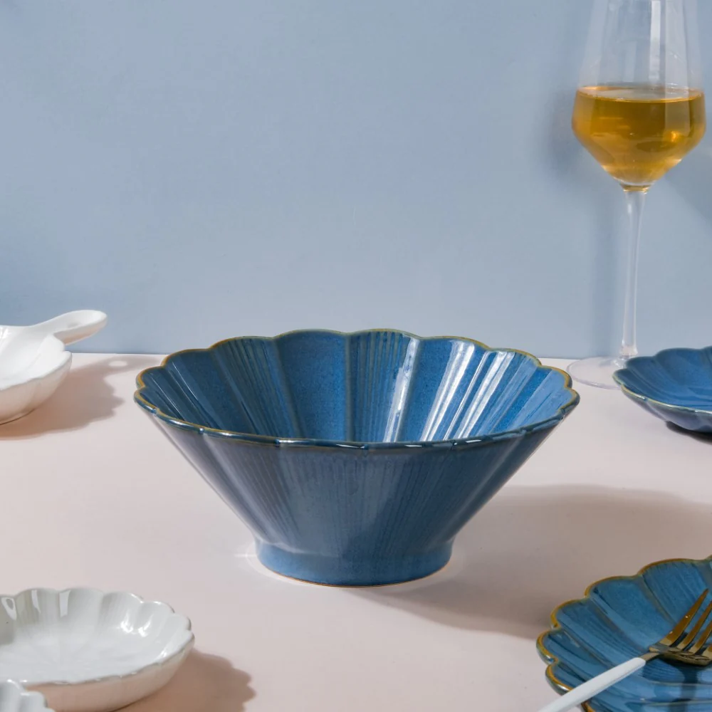 Ocean Blue and White 28 Piece Dinner Set For 6 - Image 11