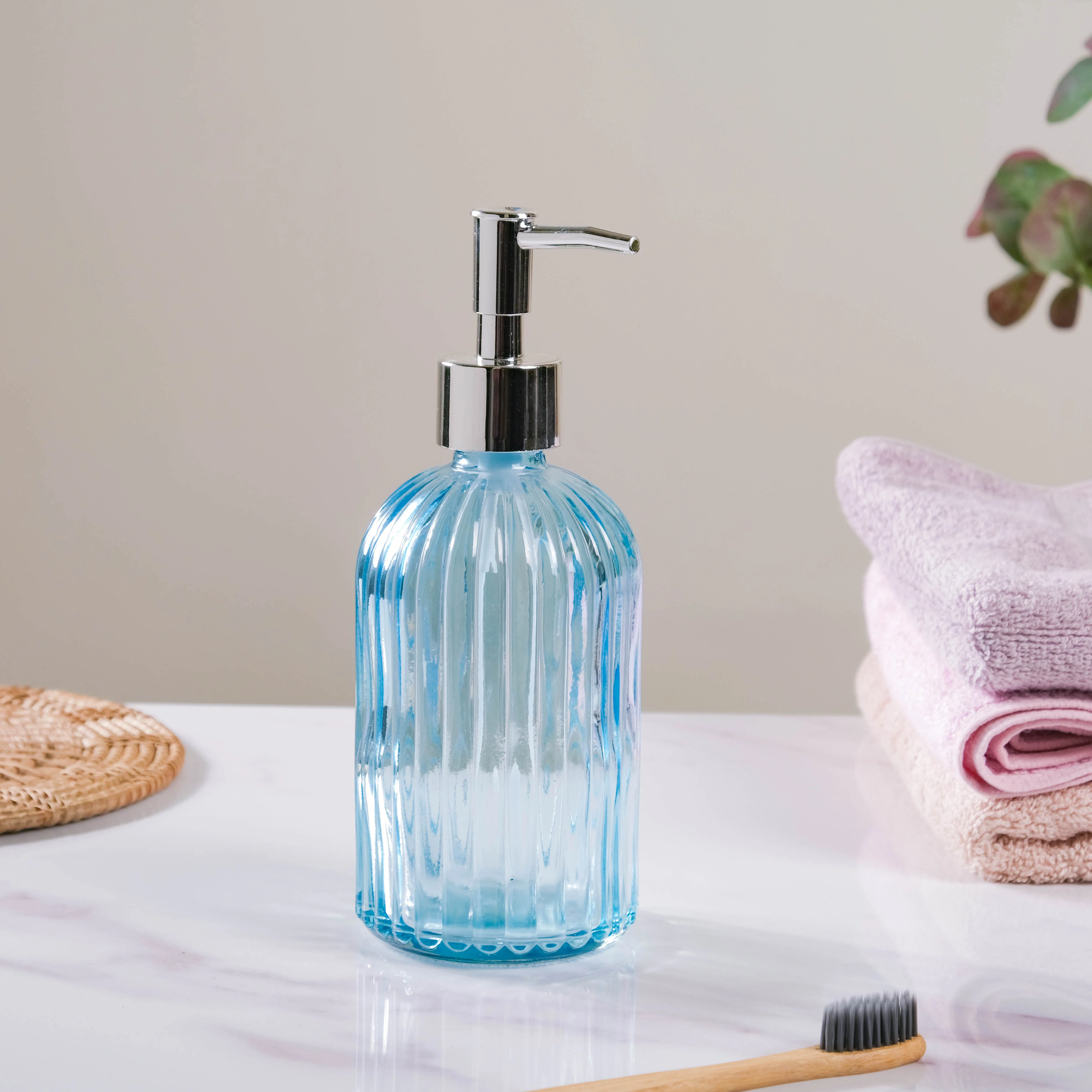 Ocean Blue Glass Dispenser With Nozzle - Image 5