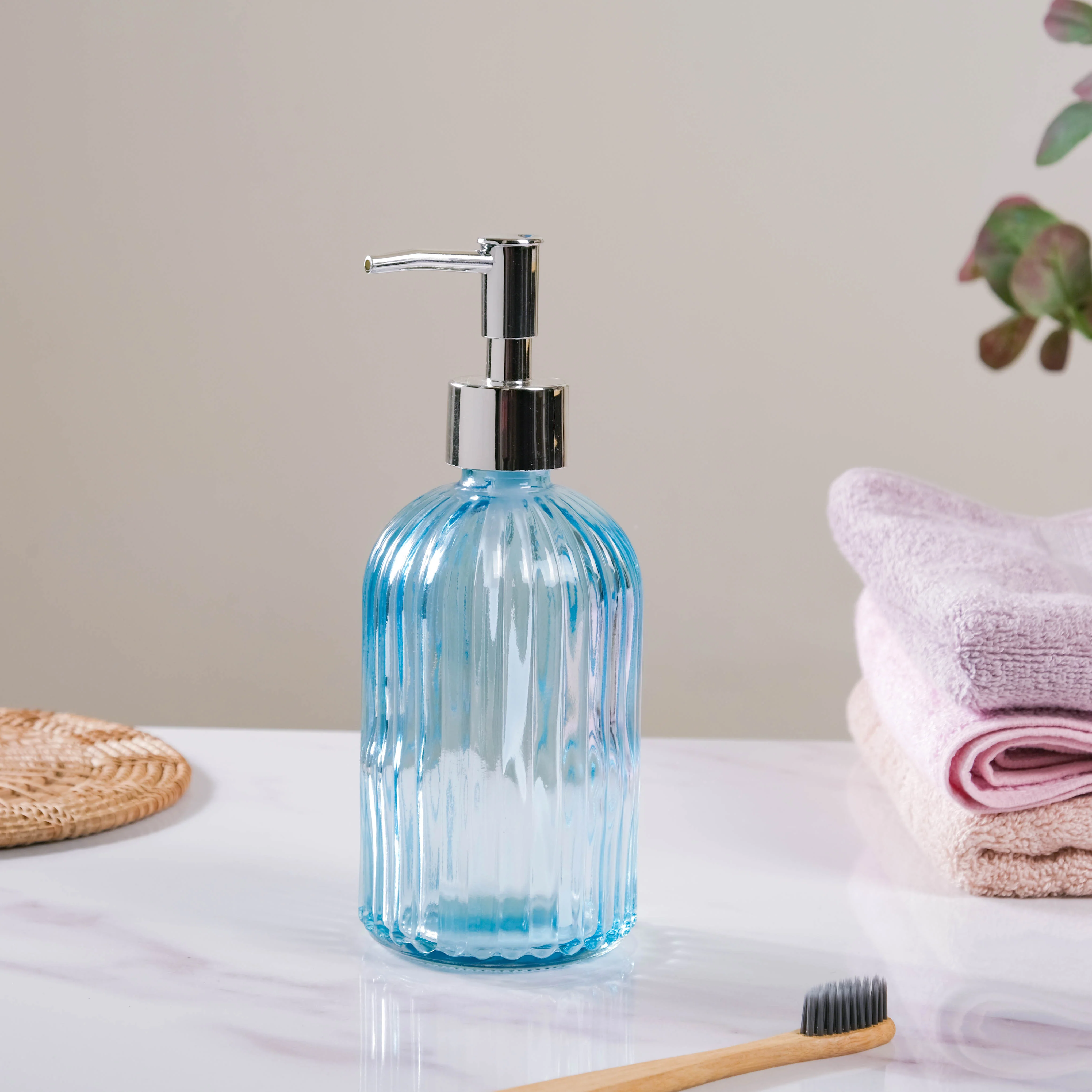 Ocean Blue Glass Dispenser With Nozzle - Image 7