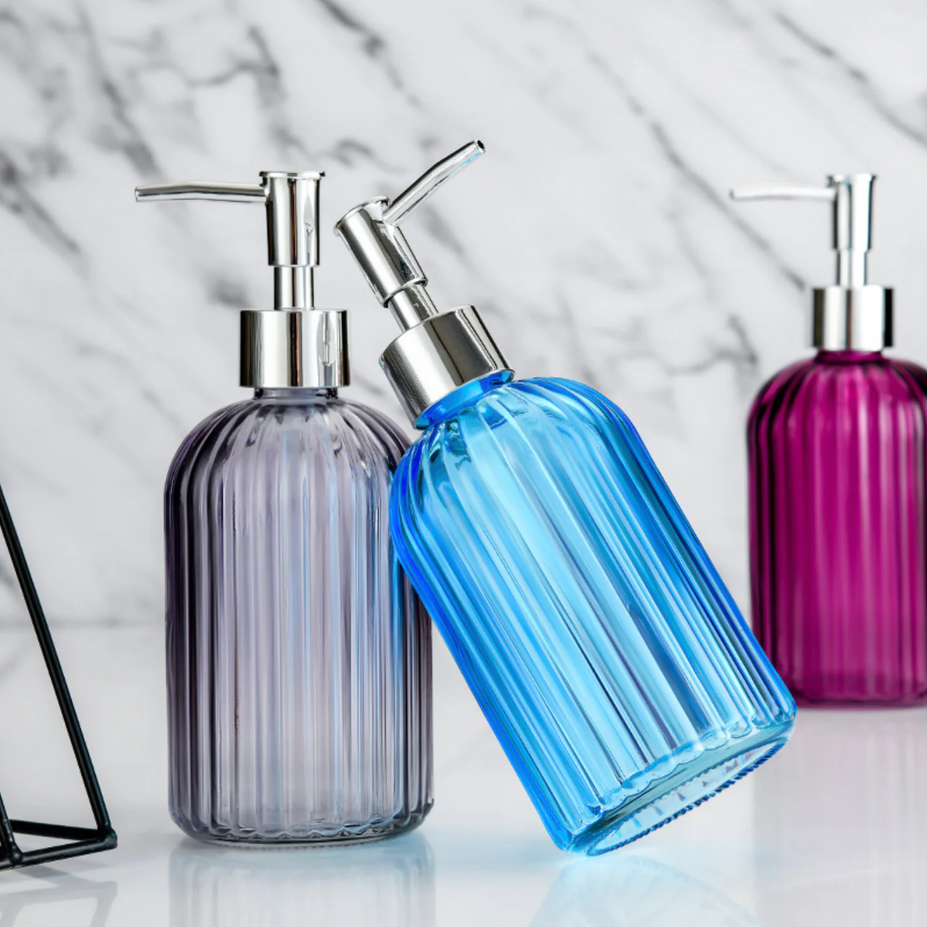 Ocean Blue Glass Dispenser With Nozzle - Image 8