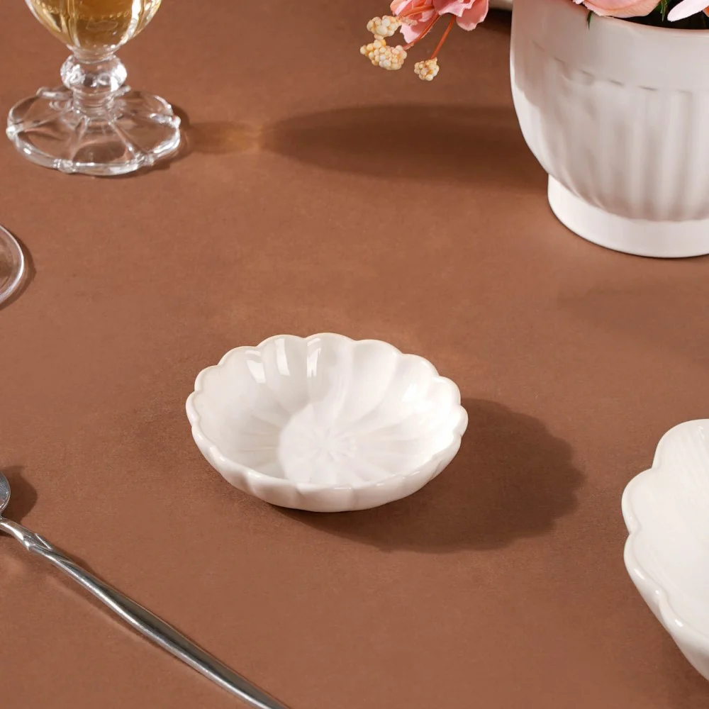 Ocean Ceramic Dessert Plate White 4 Inch - Image 6