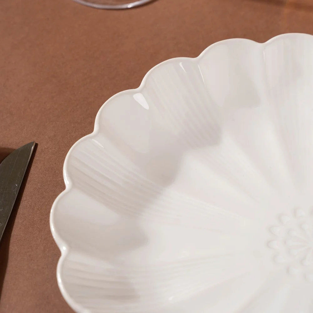 Ocean Ceramic Dinner Plate White 10 Inch - Image 4