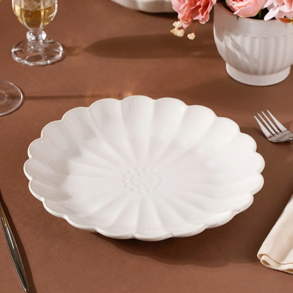 Ocean Ceramic Dinner Plate White 10 Inch - Image 7