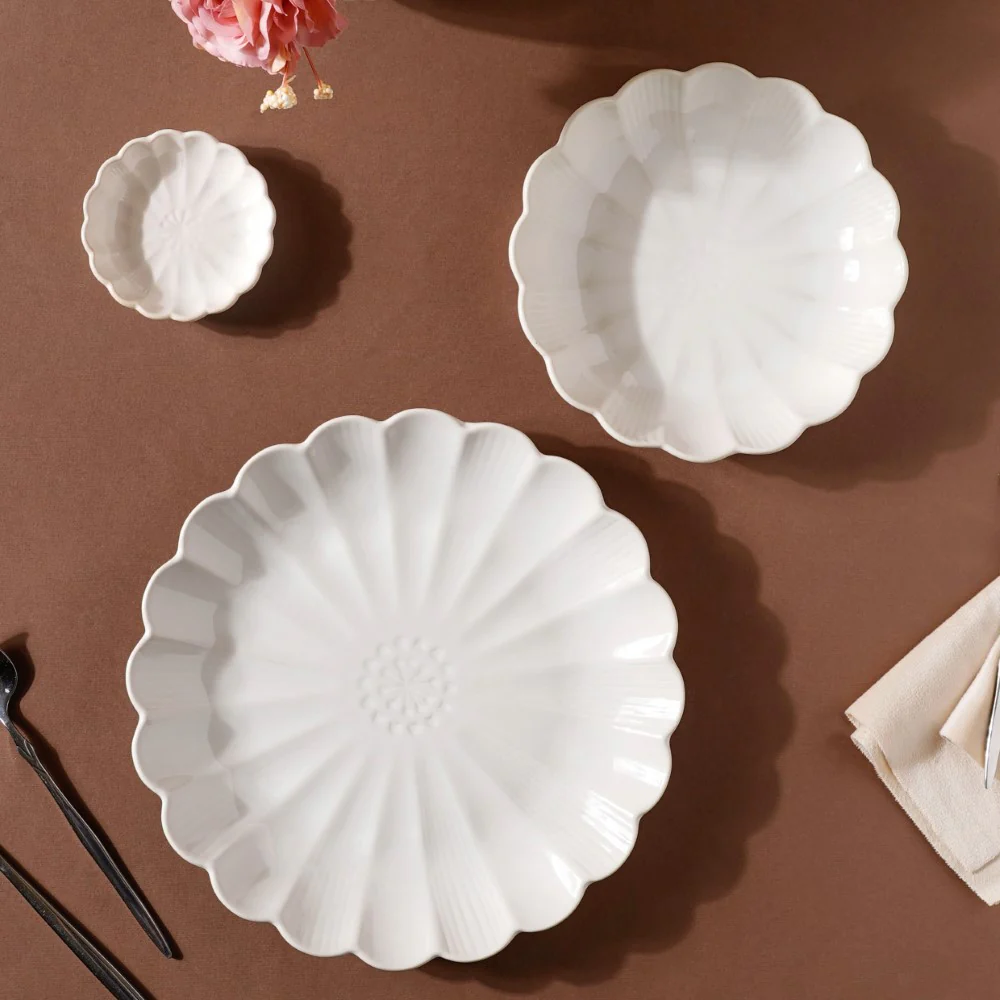Ocean Ceramic Dinner Plate White 10 Inch - Image 9