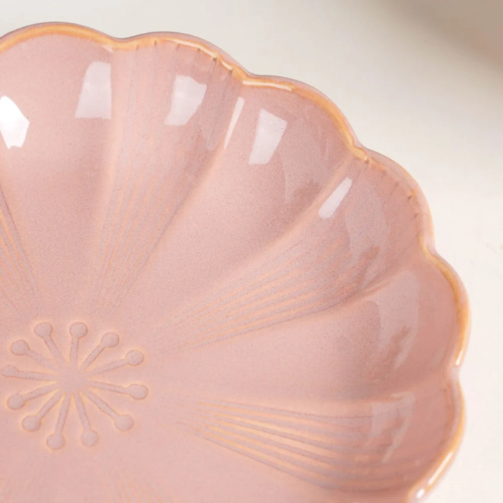 Ocean Round Plate with Handle Pink - Image 7