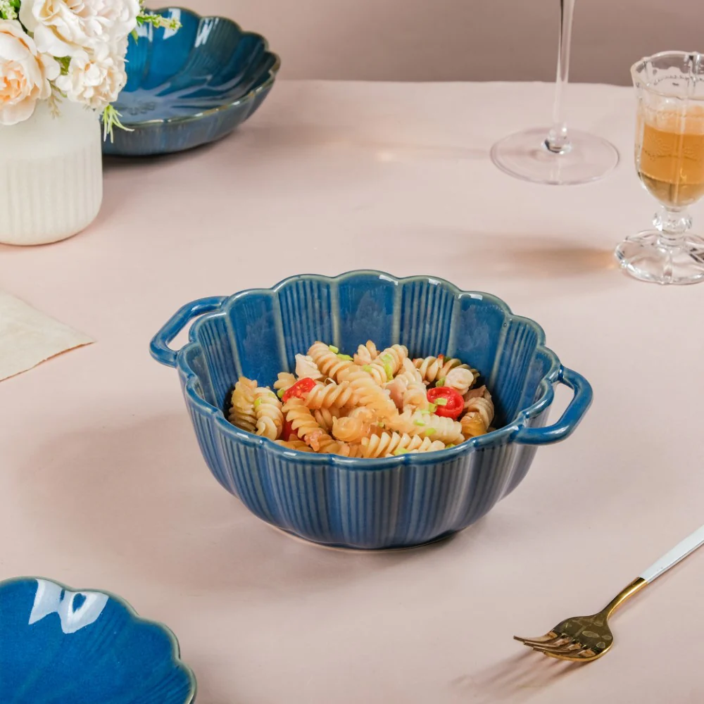 Ocean Serving Bowl with Handle Blue 600ml - Image 8