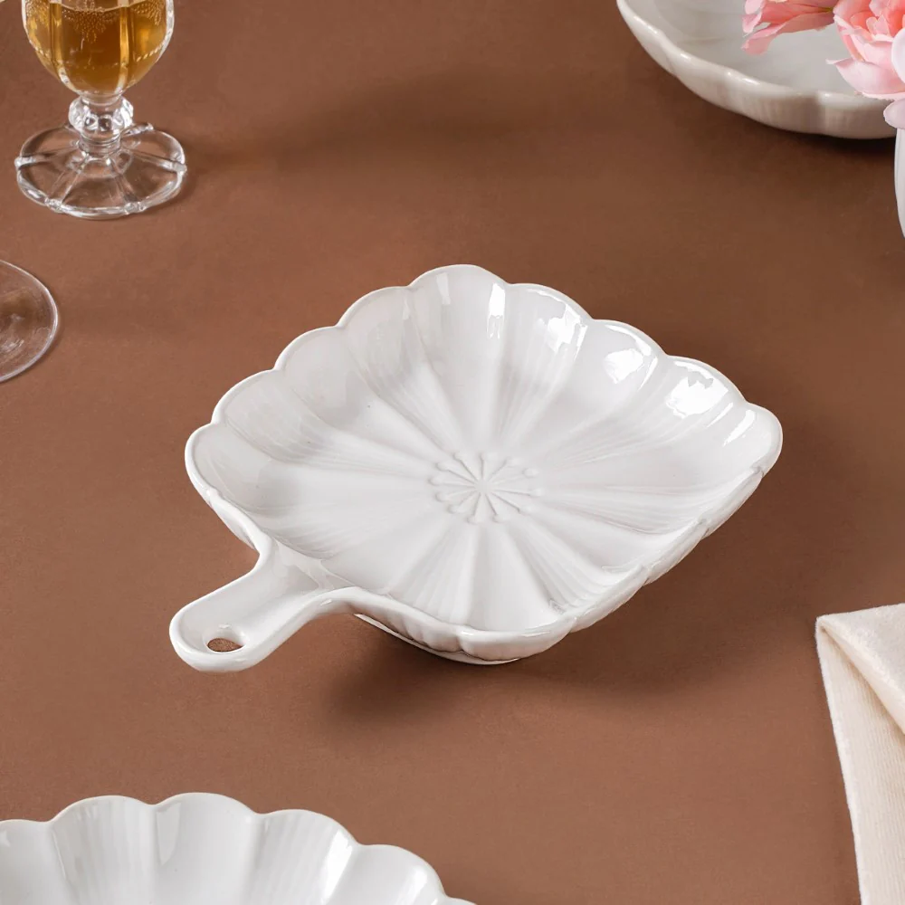 Ocean Square Plate with Handle White - Image 3