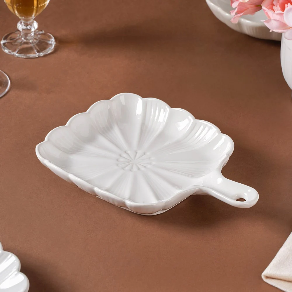 Ocean Square Plate with Handle White - Image 5