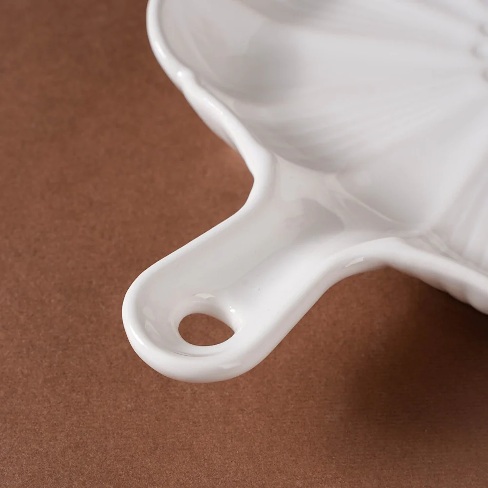 Ocean Square Plate with Handle White - Image 6