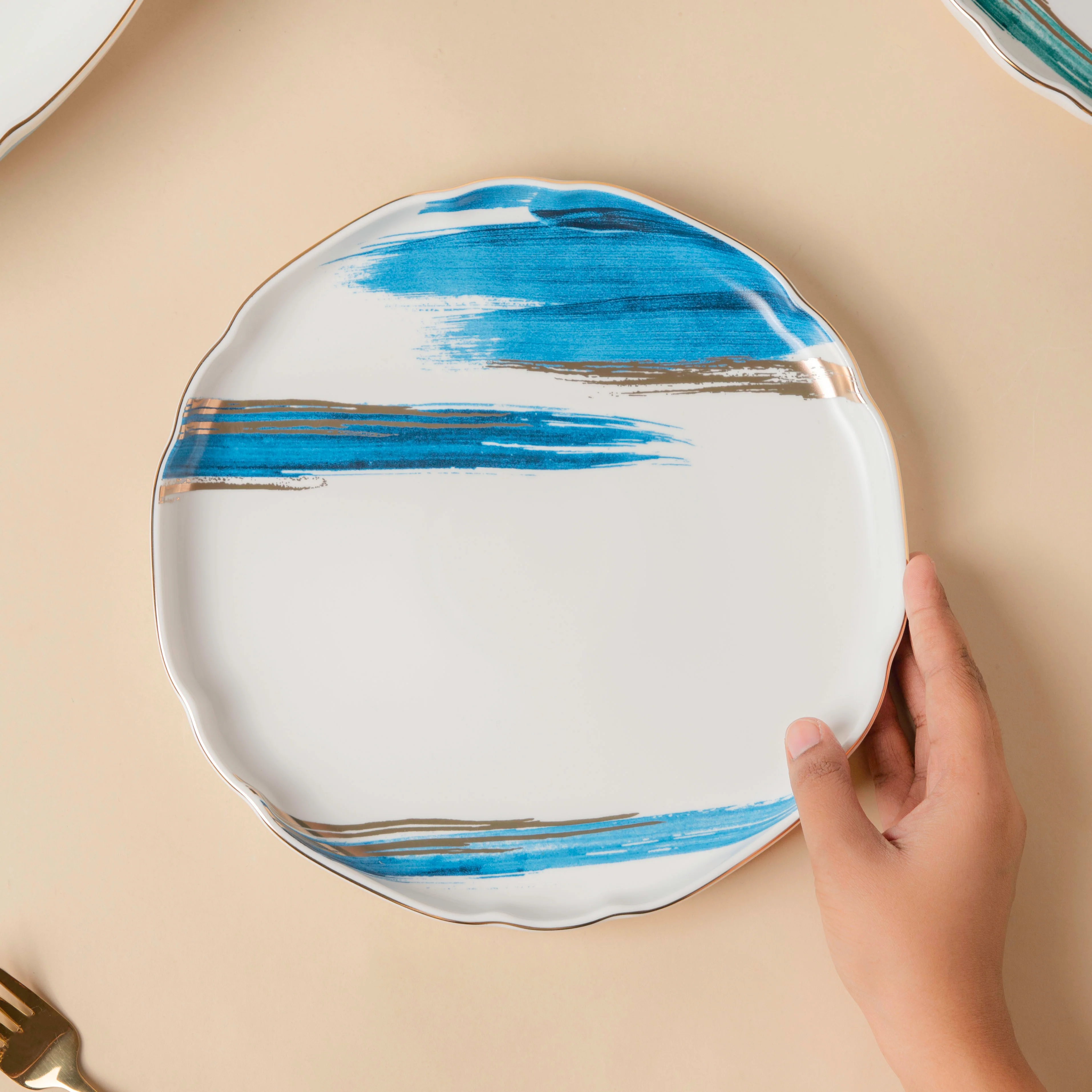 Oceanic Calm Blue Dinner Plate 10 Inch - Image 2
