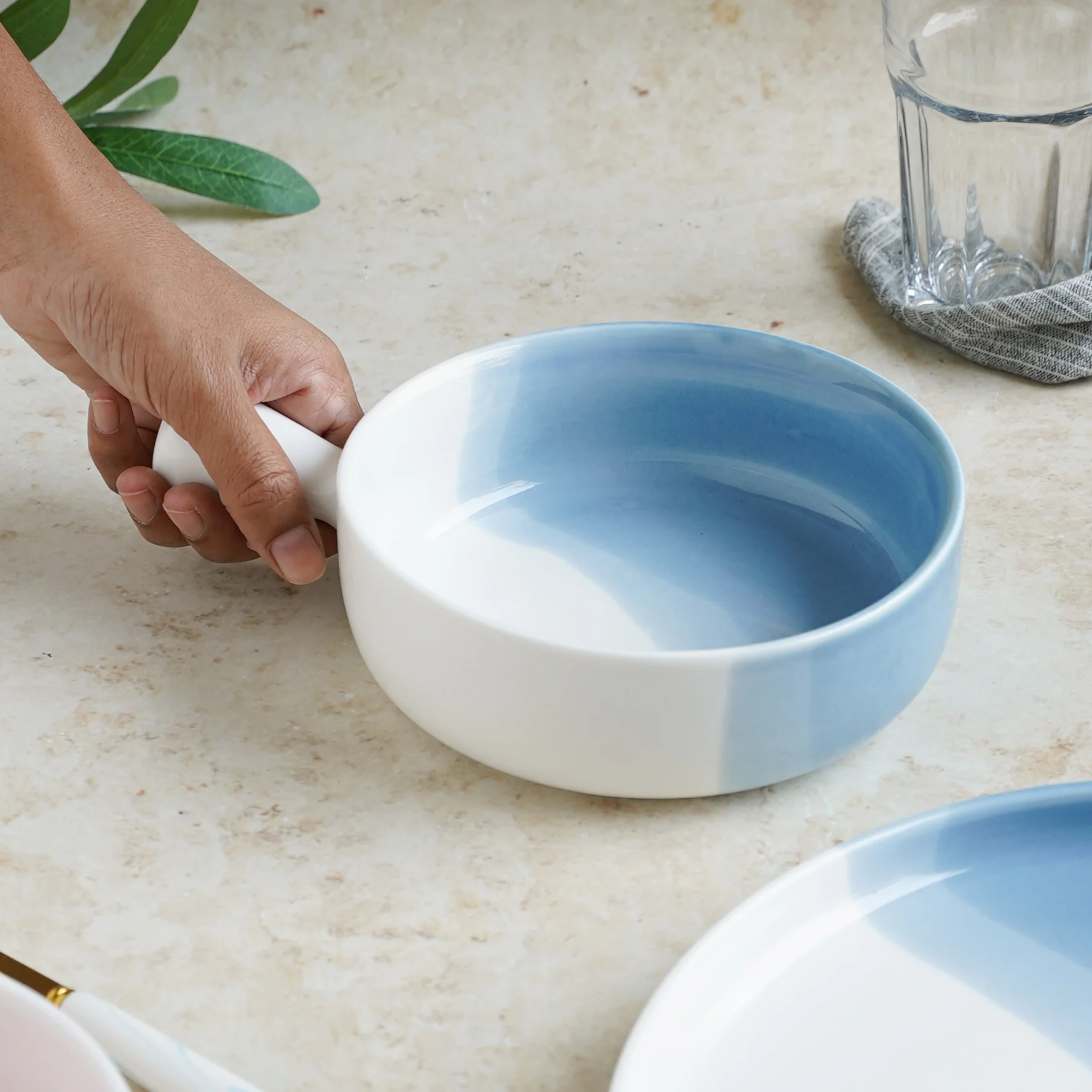 Ombre Bowl with Handle - Image 14