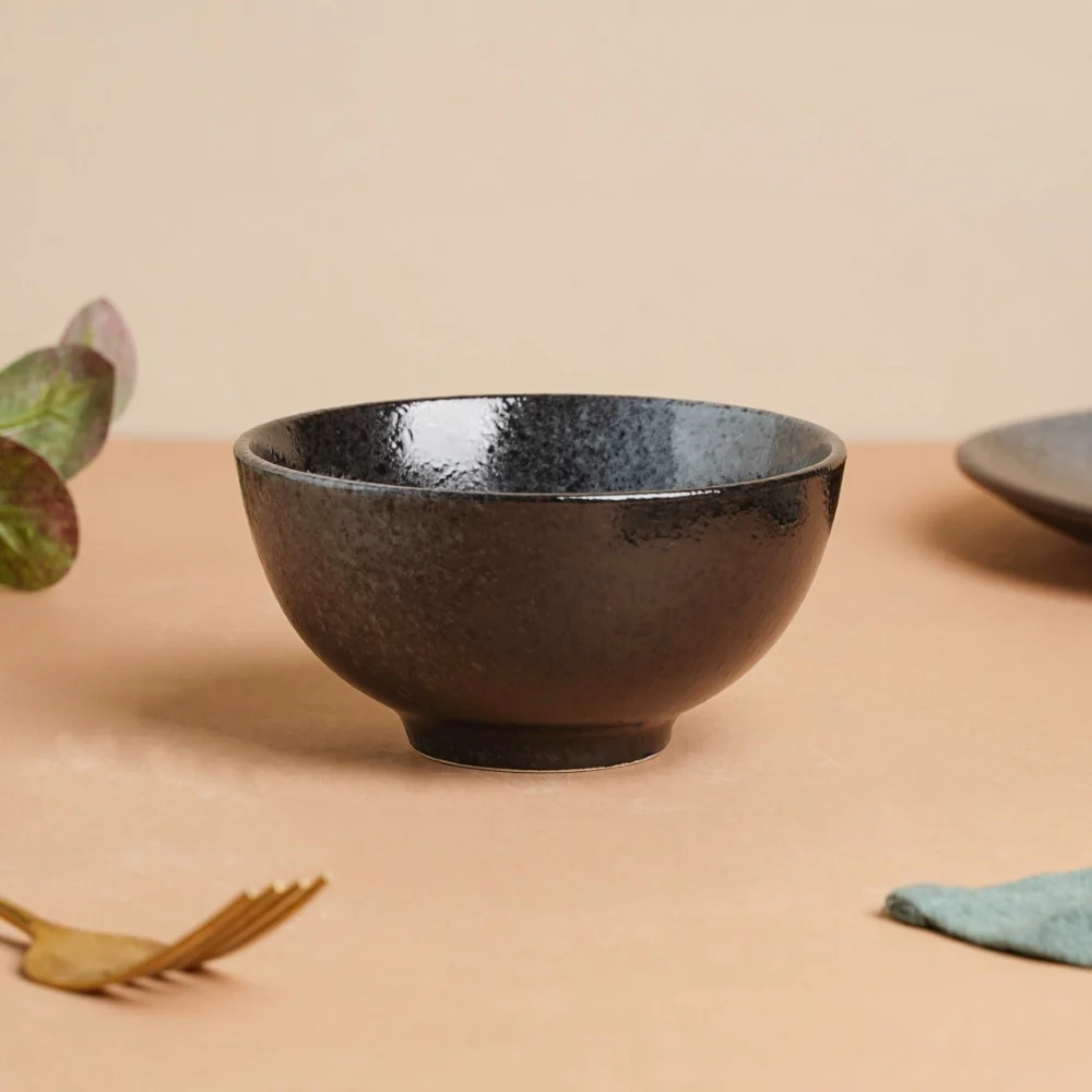 Onyx Finish Stoneware Snack Bowl 200ml - Image 4