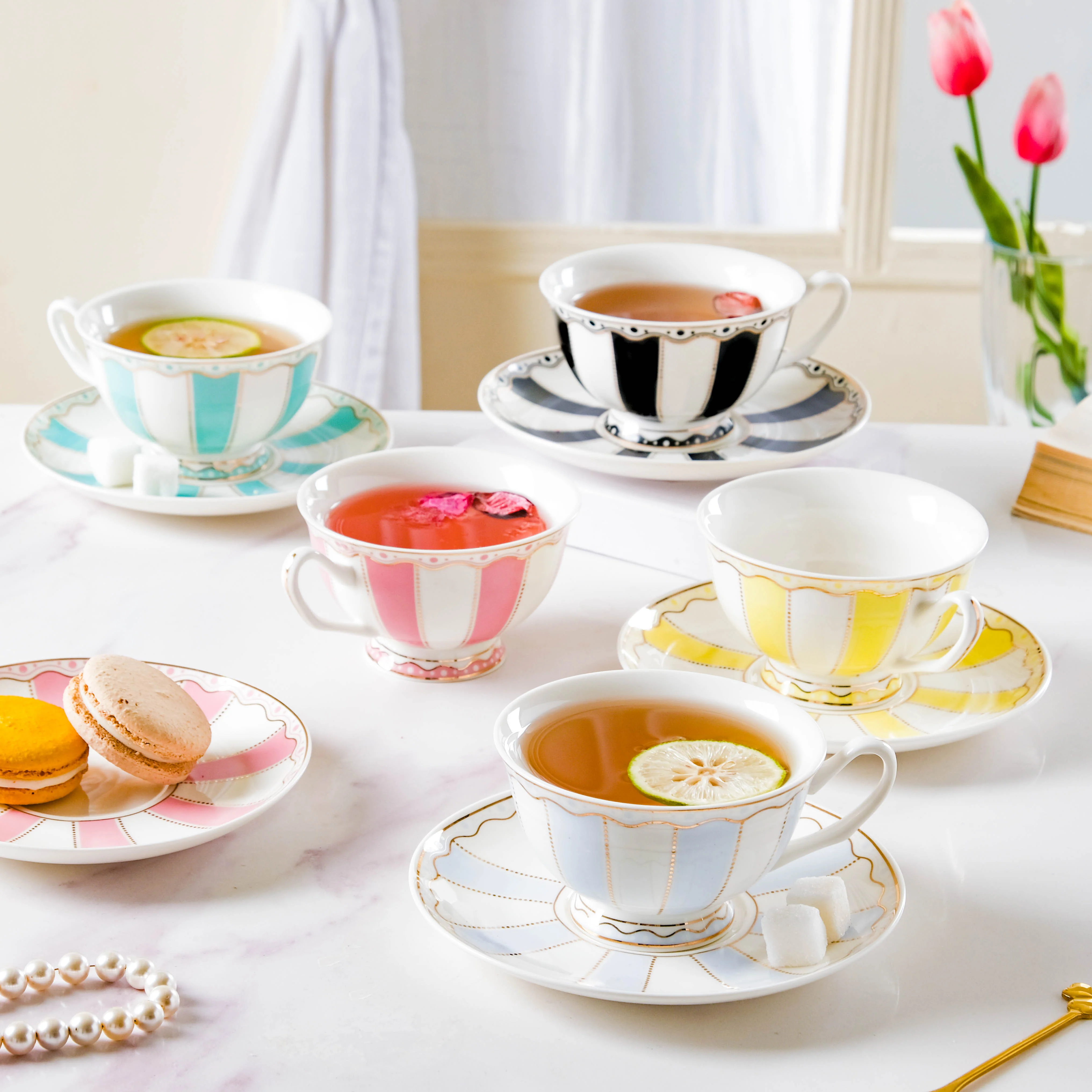 Opal Black Cup and Saucer Set 150 ml - Image 8