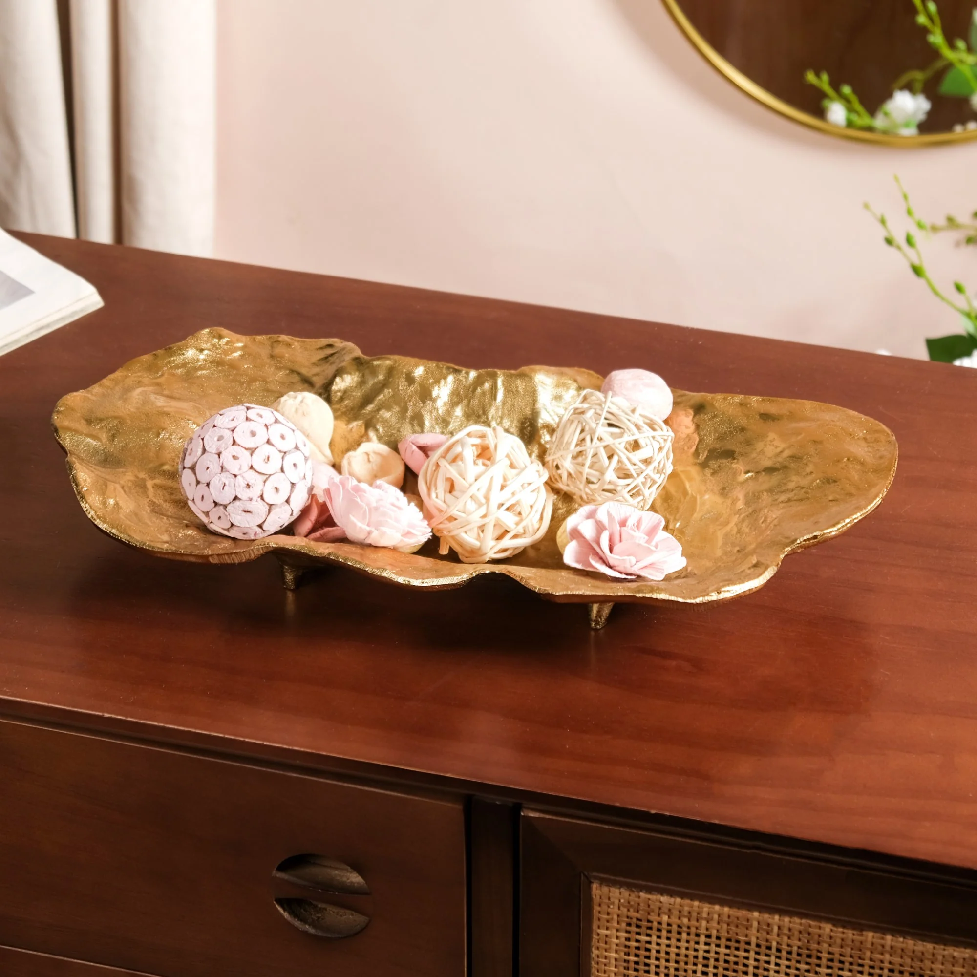 Opulent Abstract Decorative Tray Gold - Image 9