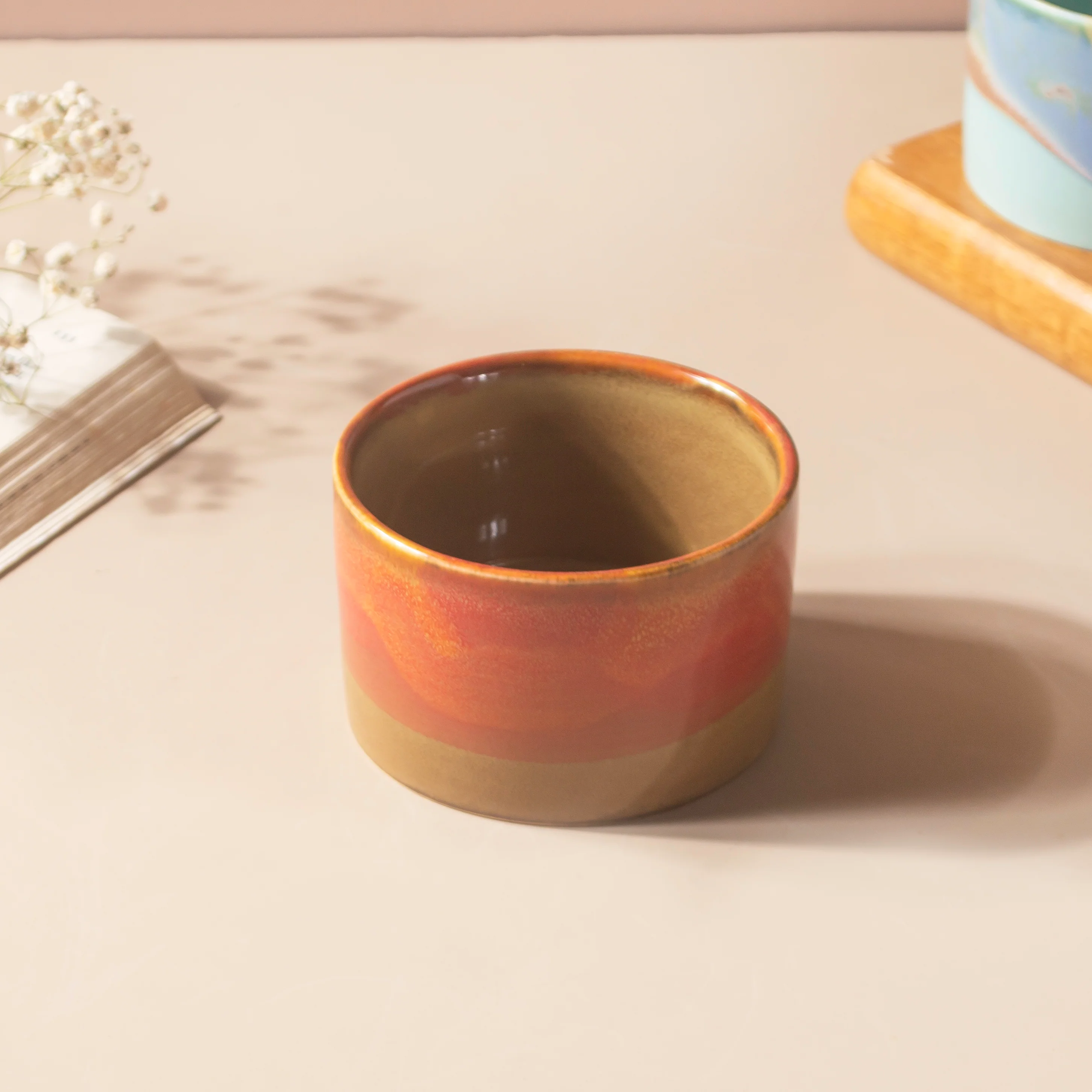 Opulent Ombre Red And Brown Bowl 150 ml - Image 6