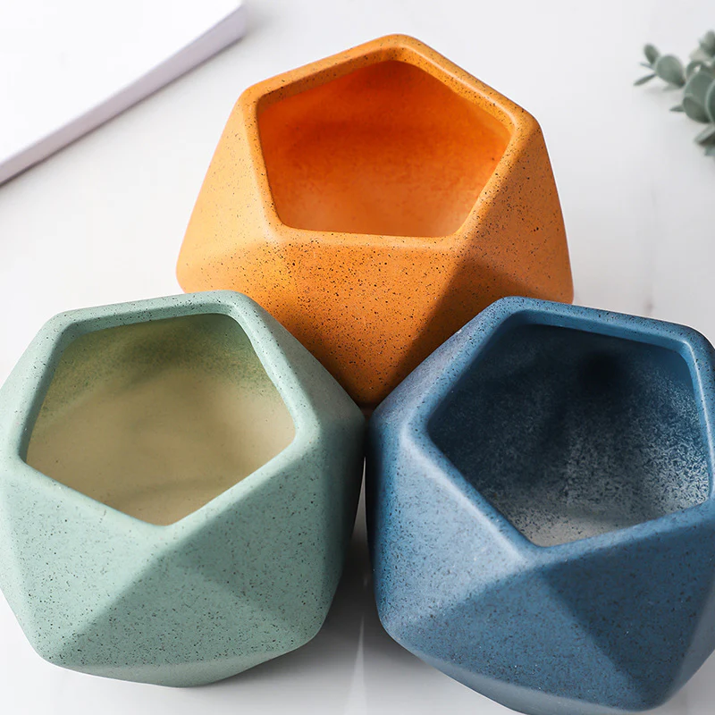 Orange Abstract Plant Pot - Image 10